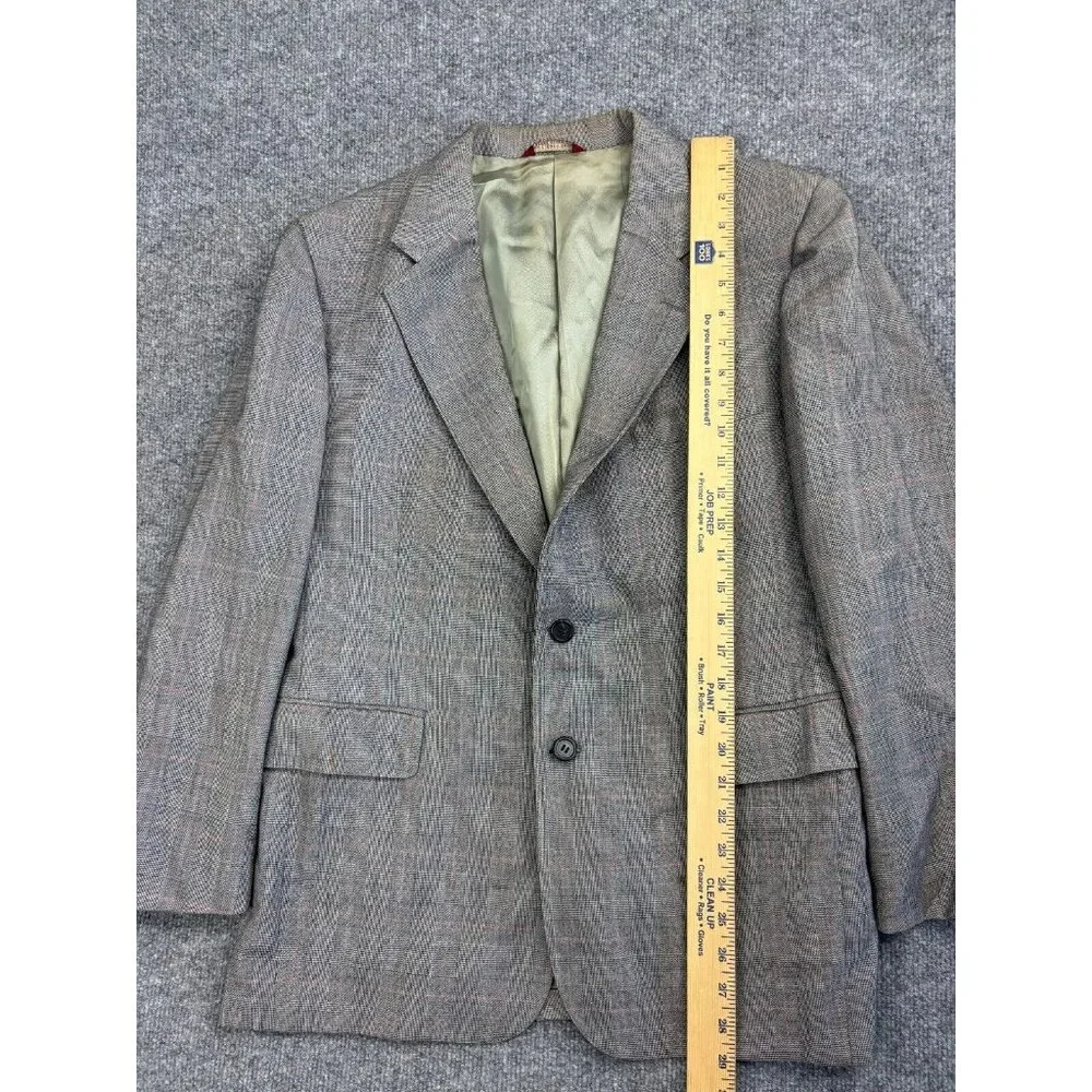 Vintage Cricketeer Blazer Men's‎ 42 Gray USA Made Wool 2 Button Single Vented